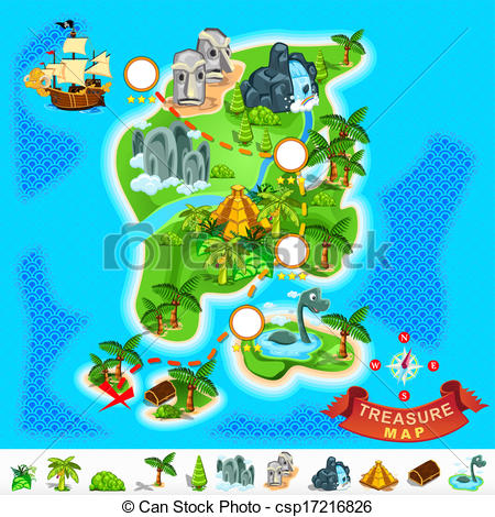 Pirate Treasure Map .