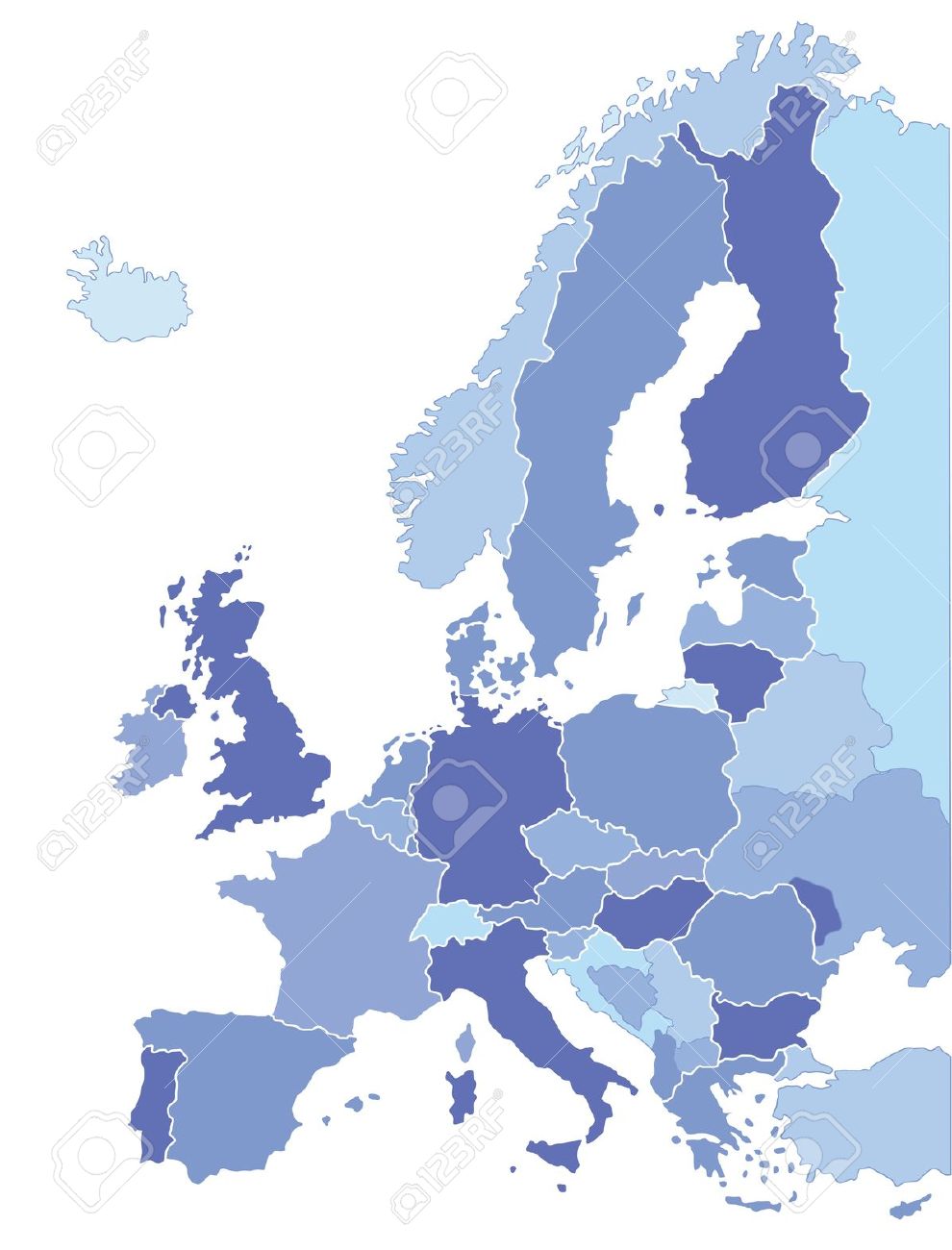 european: Color Country Map of ...