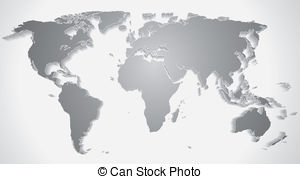 ... 3D World Map Silhouette.