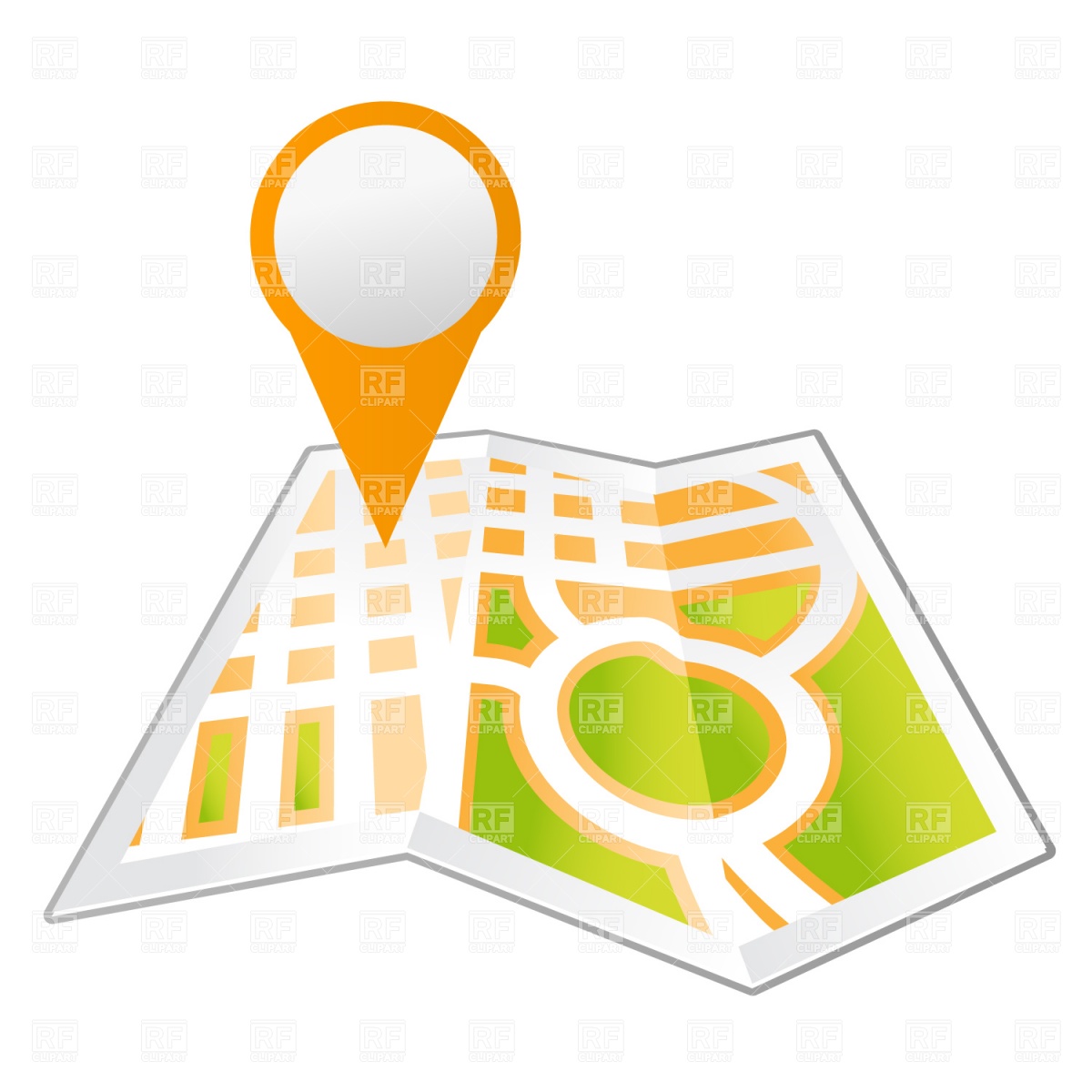 City map with pinpoint