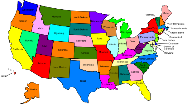 Us Map With State Names