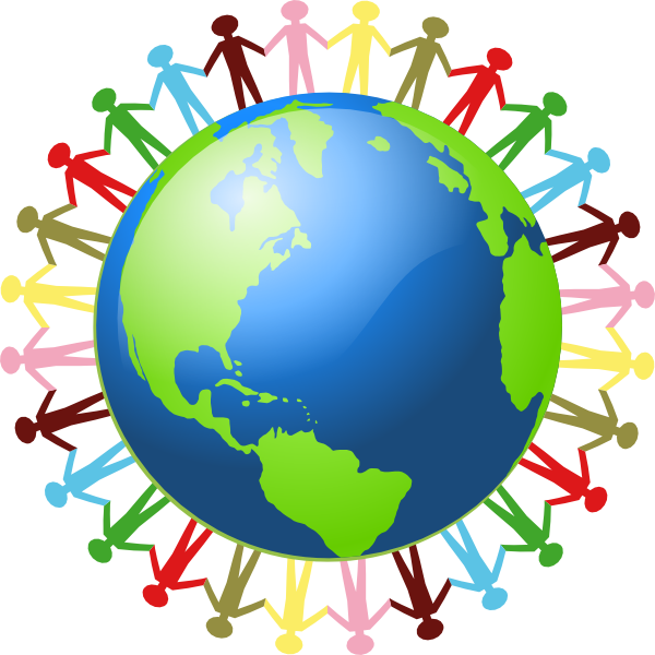 People Holding Hands Around The World Clip Art At