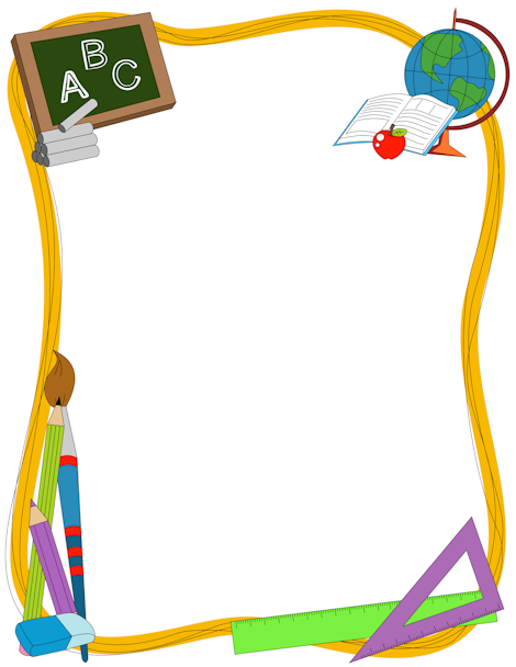 Back to School Clipart Borders